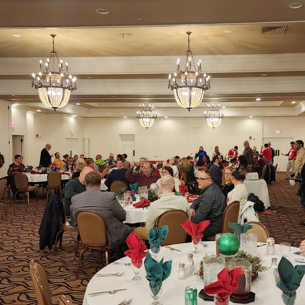 HRC team members at their holiday party